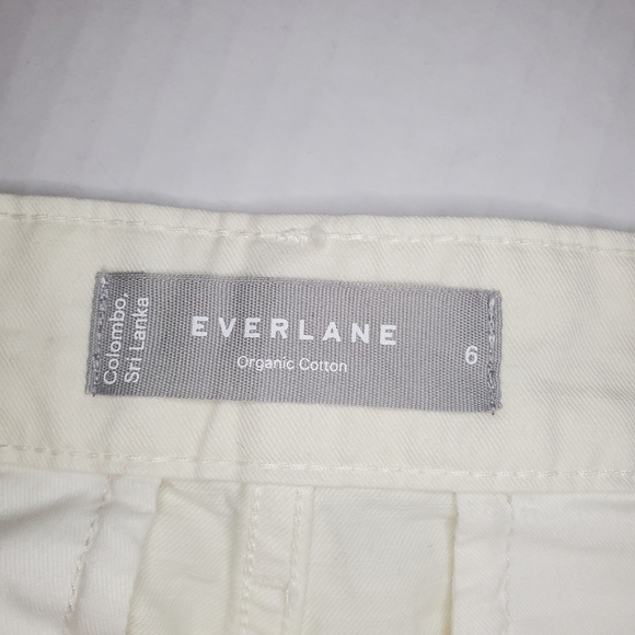 EVERLANE NWT The Tourist Short High Waist in White Canvas Organic Cotton Sz 6 - Picture 8 of 10